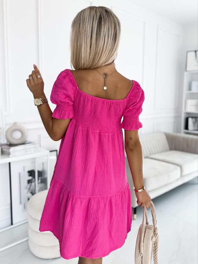 Vasarinė Pink muslino suknelė