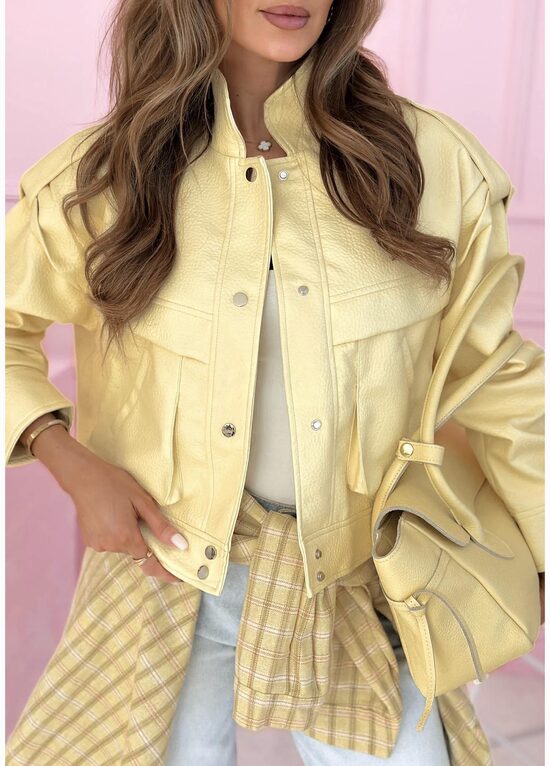 Geltona eko odos striukė