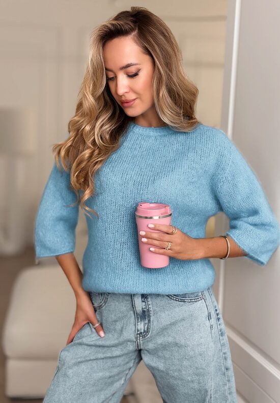 Moheros megztinis 3/4 rankovėmis